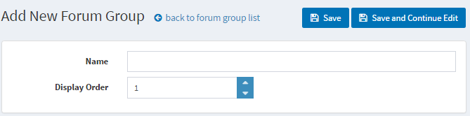 Add a new forum group