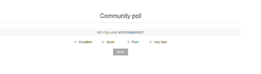 Home page poll