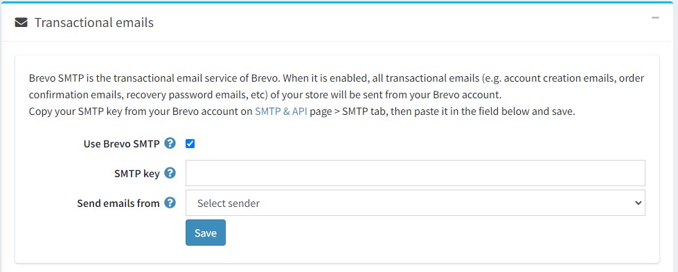 Sending transactional emails